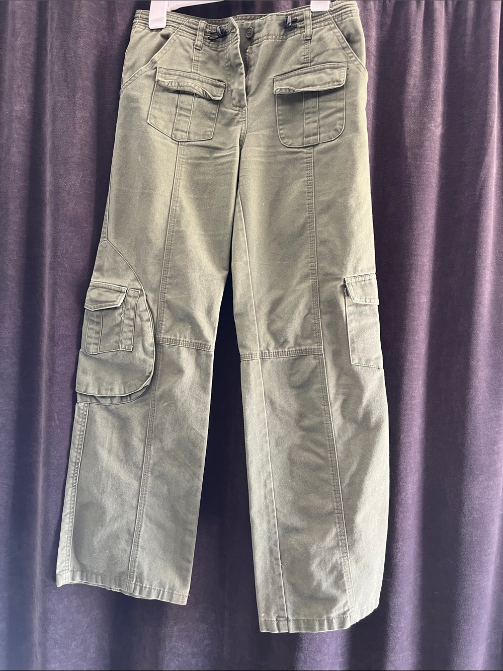 Brandy Melville Women’s Olive Green Utility Cargo Pants One Size